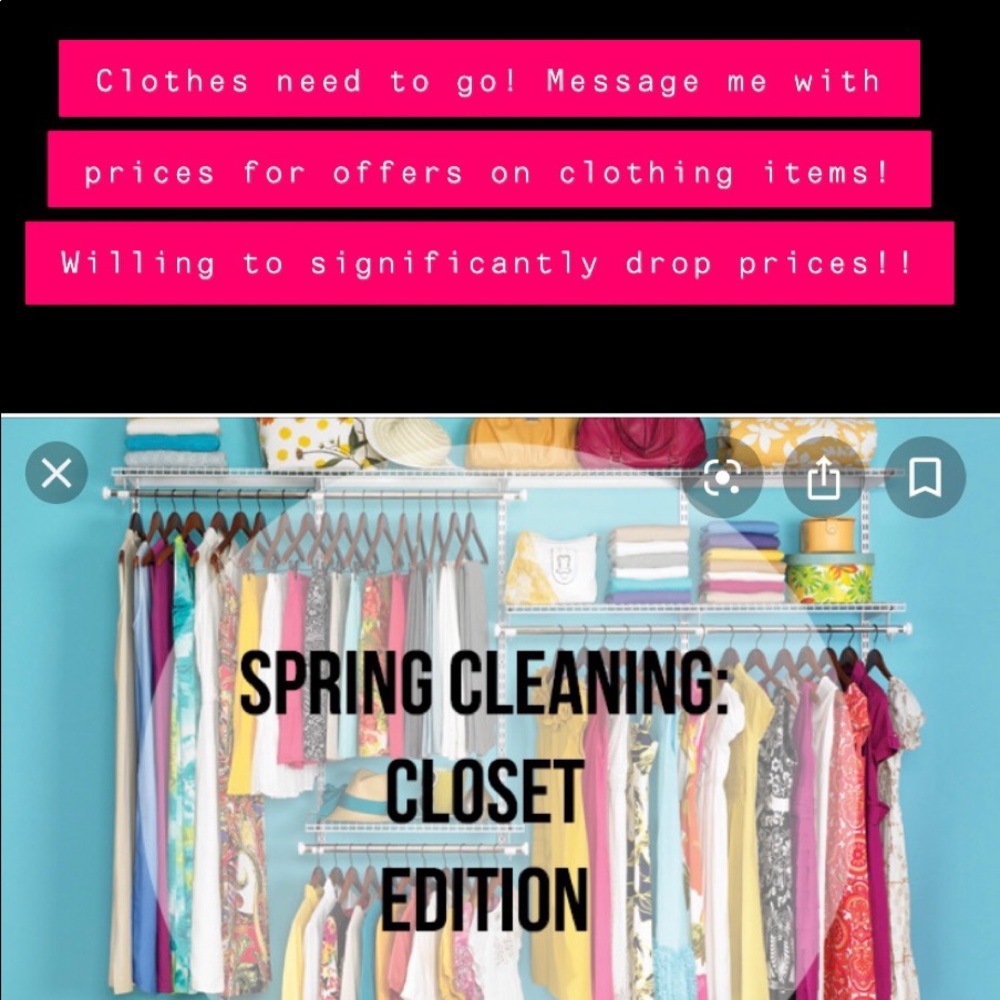 Message me with offers on clothing you like!